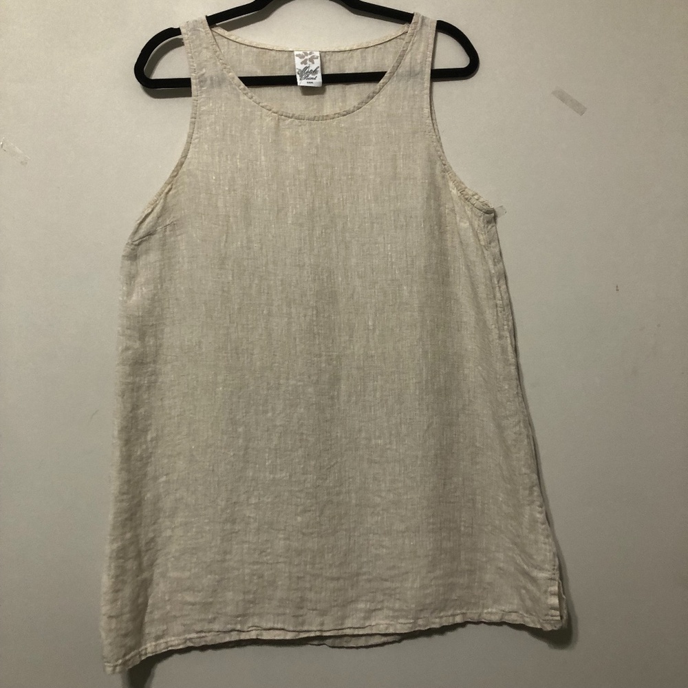 Match Point Linen Tank Size M (O)